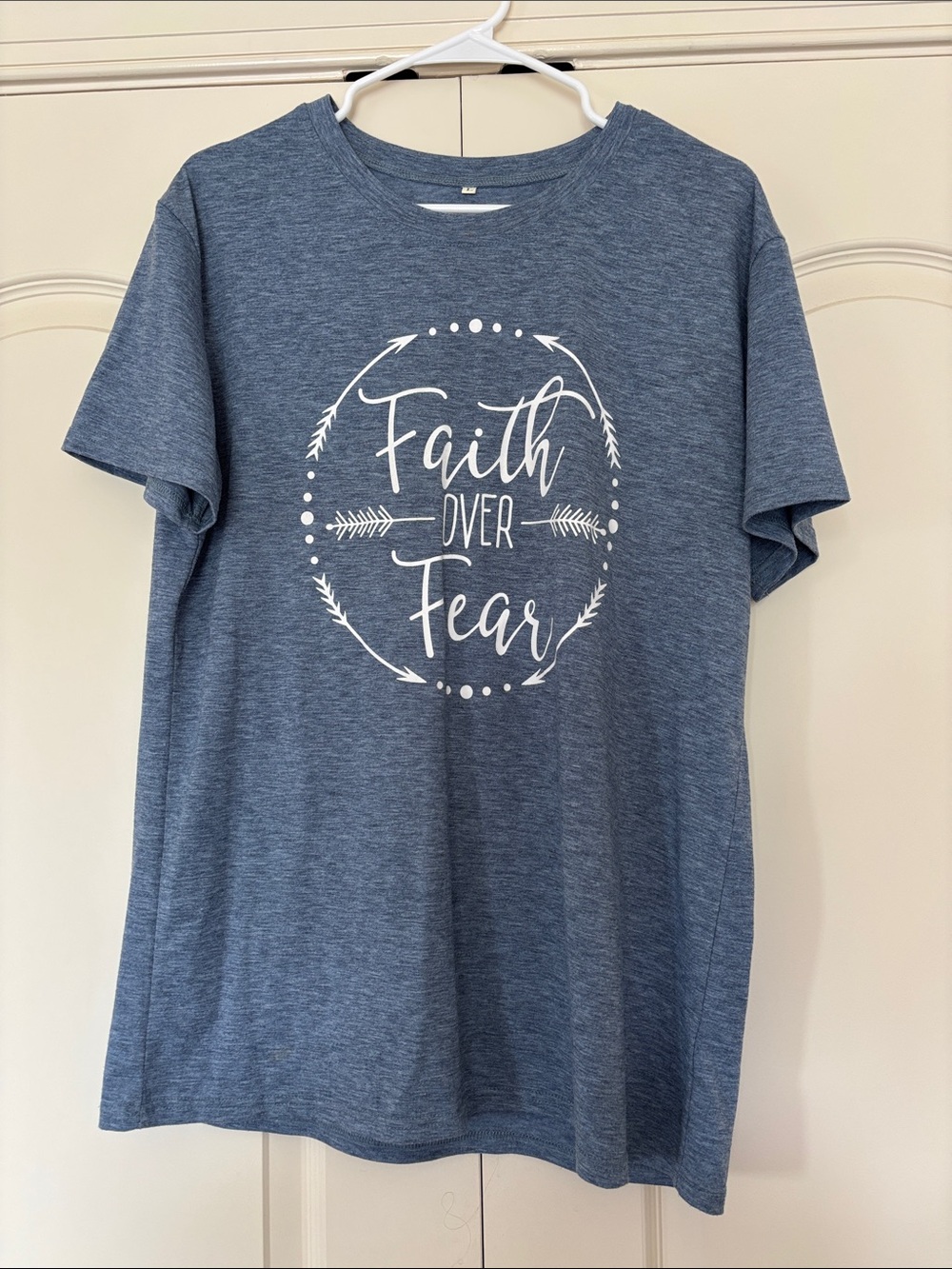 Faith Over Fear T-Shirt - Blue